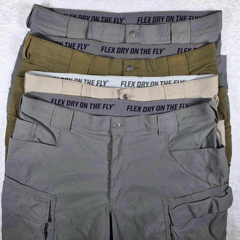4 Pack Duluth Trading Flex Dry on the Fly Men's 42 Nylon Stretch Cargo Shorts